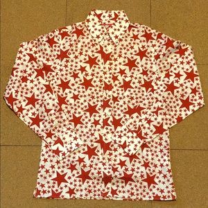 Bape Star Print Oxford Button Down LS Shirt